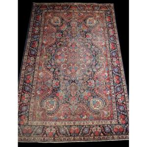 Persian Tabriz Rug, 235 Cm X 350 Cm, Hand-knotted Wool, 1970, Shabby Style, Superb