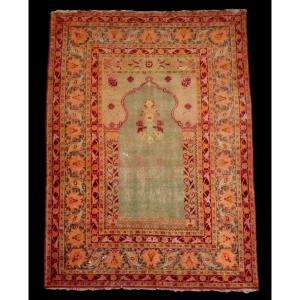 Antique Istanbul Prayer Rug, Silk And Wool, 122 Cm X 173 Cm, Ottoman Empire, 19th Century