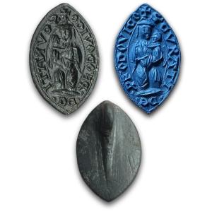 Seal Matrix XIII-xivth Parish Priest Of Notre-dame De Parfondru Church
