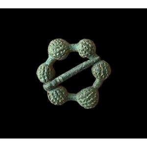  A Medieval Annular Brooch With 6 Hemispherical Bosses, 13th-14th Century