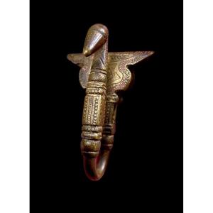 Bronze Sword Belt Hook With Acorn, 17th Century