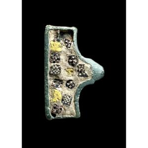 A Roman Mount In Millefiori Style Enameled Bronze 2nd Century Ad
