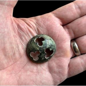 A Medieval Bronze Upper Fragment Of A Sword Pommel, 13th-15th Century