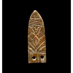 A Medieval Strap End With A Male Figure, 10th Century