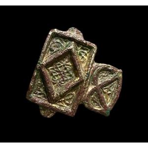 Anglo-saxon Gilt Bronze Scabbard Mount, Circa 5th-7th Century Ad