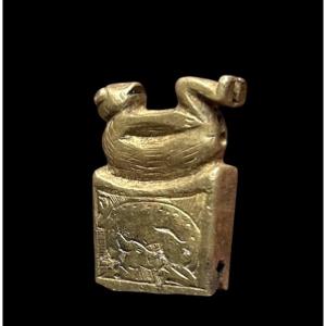Table Knife Terminal Decorated With A Mooning Gargoyle And Engravings, 1450-1500 