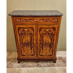  Cabinet With Attributes Of The Harvest, Napoleon III Period, Late 19th Century