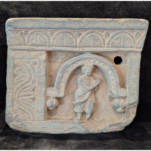 Schist Bas-relief - Gandhara - Greco-buddhist Art - 1st 3rd Century Ad