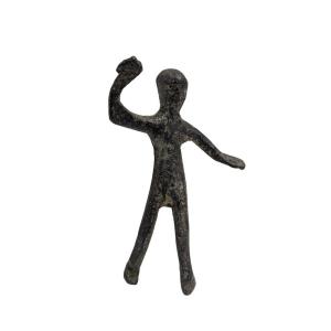 Human Votive Statuette - Bronze Warrior - Paleo-venetian Work