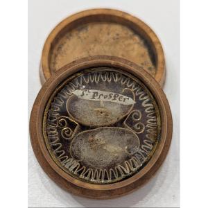 Reliquary In Turned Boxwood - Saint Prosper - 19th Century