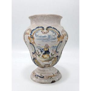 Earthenware Pharmacy Jar - Giustiniano Factory - 18th Century 