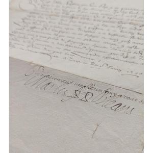 Charles II Of Orleans - Autograph Letter Signed, Addressed To Monseigneur d'Albin - 1540