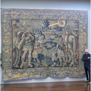 Huge Brussels Tapestry – Constantine At The Milvian Bridge – 17th Century