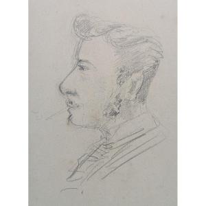 Drawing By Toulouse-lautrec – Portrait Of Pierre Marcel Lesclide – Around 1880 – Certificate 