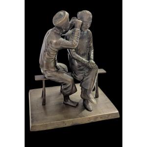 Le Cureur d'Oreilles - Bronze Attributed To Hoang Xuan Lan - Vietnam / Indochina
