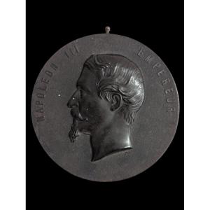 Hardwood Medallions With The Profile Of Napoleon III, Attributed To François Lepage