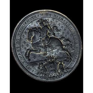 Seal Matrix Of The Connétablie Et Maréchaussée De France - Balincourt Coat Of Arms -1764