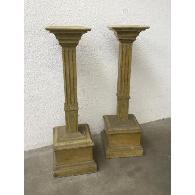 Pair Of Columns, 19th Century
