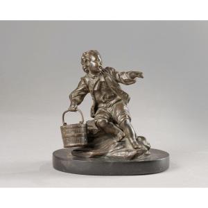 Bronze Sculpture Of A Seated Child Early 19th Century