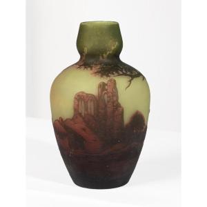 Vase In Pâte De Verre Richard Art Nouveau Art Déco ( Gallé Daum )