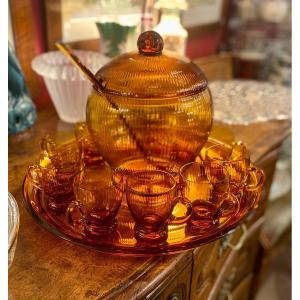 Service A Punch Glass Years 60 Amber Color