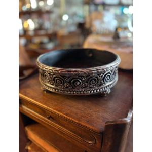 Late 19th Century Christofle Planter In Silver Bronze