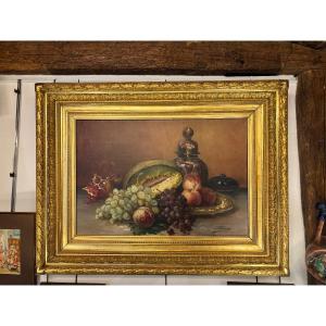 Still Life Painting Signed Eugène Baudin 1843-1907
