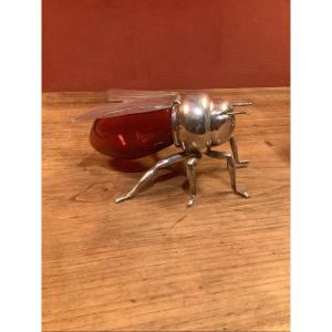 Mappin & Webb Honey Bee Silver Plated Red 