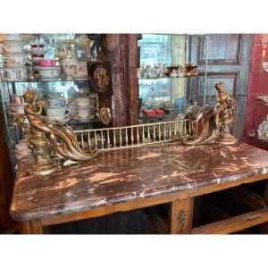 Wine-themed Bronze Fireplace Front