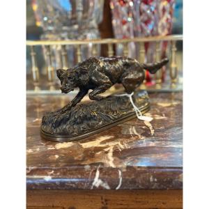 Bronze Dog Pointing Signed Pierre Jules Mene 1810-1879