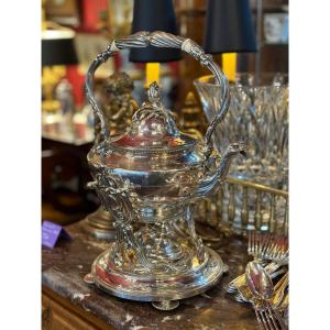 Large Christofle Silver-plated Metal Samovar. 