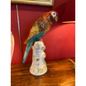 Very Beautiful Porcelain Parrot 37cm