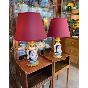 Pair Of Electrified XIXth Lamps.