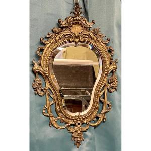 Bronze Mirror Napoleon III Period High 52.5 X 33