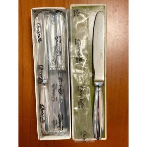 Christofle Rubans Croisés, 12 New Knives, Cheese, Dessert, Dessert