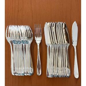 Christofle, Dax Model Fish Cutlery 