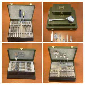 Christofle Malmaison, 73-piece Cutlery Set, Near New Condition  