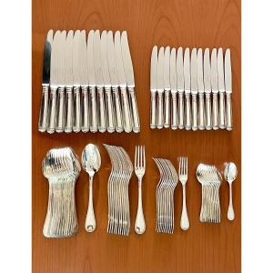 Christofle Malmaison 72-piece Flatware Set, Near Mint Condition 