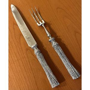 Christofle & Christian Lacroix, Carving Service Cutlery, "follement" Model 