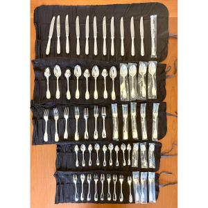 Christofle France, Vendôme Flatware Set, 1970/1980, Mint Condition 