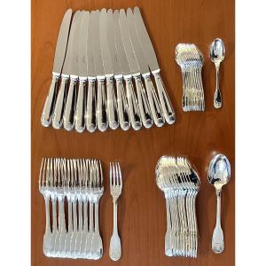 Christofle France, Vendôme 48-piece Flatware Set In Excellent Condition 