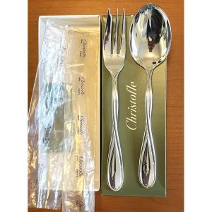 Christofle Galéa , 2 Serving Pieces, Fork And Spoon