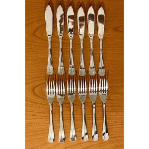 Christofle Atlantide, Fish Cutlery 