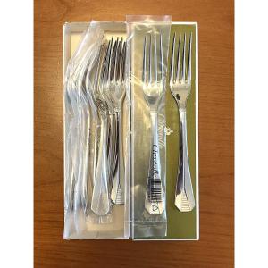Christofle Atlantide Dessert Forks, 17 Cm 