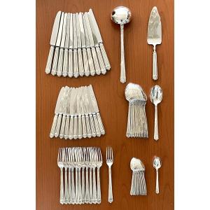 Christofle Aria, 62-piece Flatware Set, Very Good Condition 