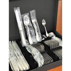 Christofle Pearls, 48-piece Flatware Set, Mint Condition 