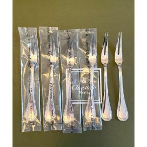Christofle Malmaison, 6 Snail Forks, 17 Cm 