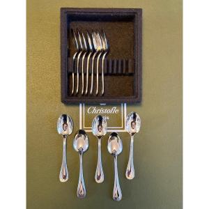 Christofle Malmaison, 12 Mocha Spoons, Coffee 10 Cm