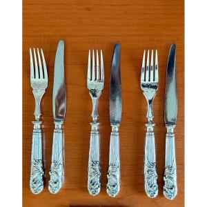 Christofle Lion Skin , Fruit Cutlery