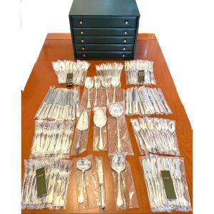Christofle America , Brand New 118 Pieces Household Set With Silverware